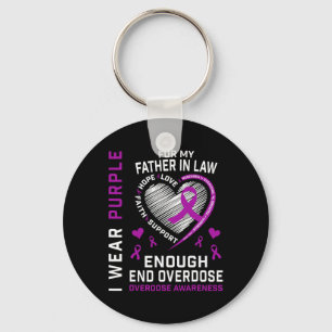 Llavero Camiseta de Conciencia sobre Sobredosis Morada Suf