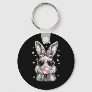 Llavero Camiseta de conejito de Pascua linda para mujeres