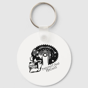 Llavero Camiseta de cráneo de ciclismo Engranajes Biciclet