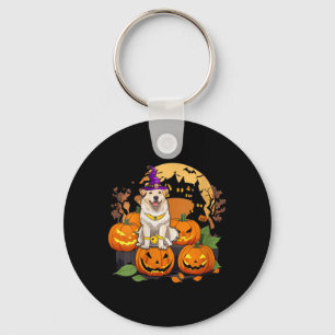 Llavero Camiseta de cuello en V para mujer, Halloween Dog3
