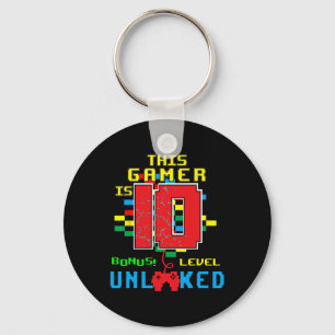 Llavero Camiseta de Cumpleaños Videojuego Desbloqueado Niv
