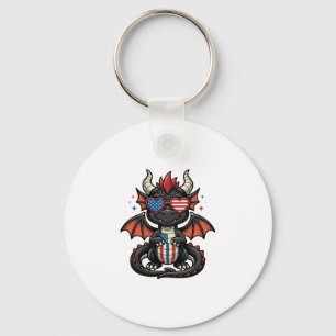 Llavero Camiseta de diseño vectorial vintage de dragón beb
