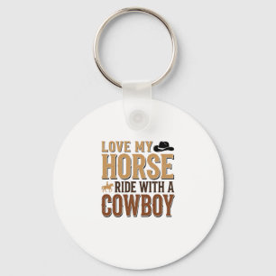 Llavero Camiseta de diseño vintage de caballo y cita de va