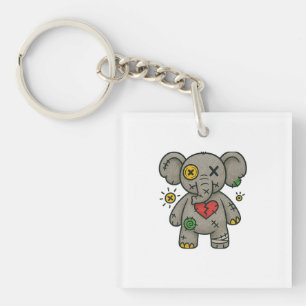 Llavero Camiseta de elefante vudú: suave pero fuerte