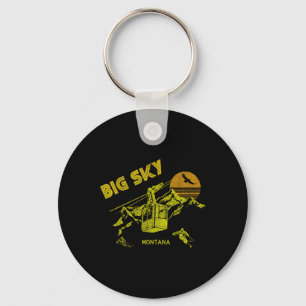 Llavero Camiseta de esquí retro deteriorada Big Sky Montan