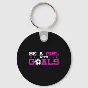 Llavero Camiseta de fútbol Girl With Goals, Fútbol , Tee d