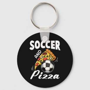 Llavero Camiseta de fútbol y pizza divertida regalo de dep