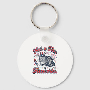 Llavero Camiseta de gato asustado que no es fanático de lo
