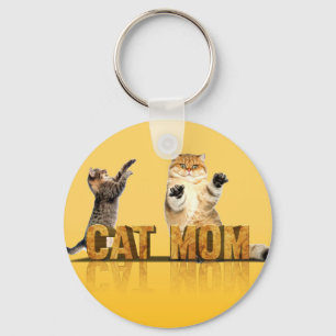 Llavero Camiseta de gatos divertida regalo de mamá de ga