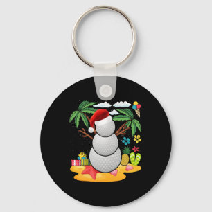 Llavero Camiseta de golfista de muñeco de nieve Navidad Ve