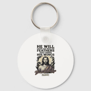 Llavero Camiseta de grabado vintage Jesús Salmo cristiano