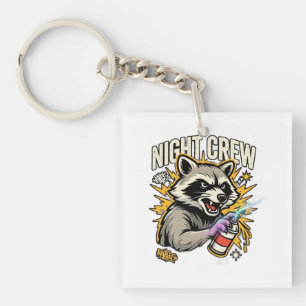 Llavero Camiseta de Grafiti de Mapache de la Tripulación N
