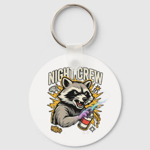 Llavero Camiseta de Grafiti de Mapache de la Tripulación N