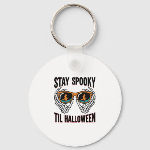 Llavero Camiseta de Halloween de esqueleto con gafas de br