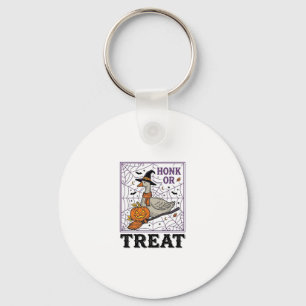 Llavero Camiseta de Halloween de ganso bruja Honk Or Treat