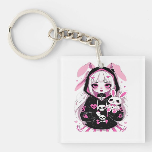 Llavero Camiseta de Halloween del Chica del diablo - Disfr (Frente)