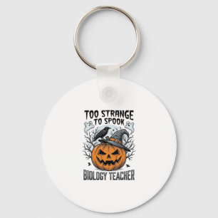 Llavero Camiseta de Halloween para profesor de biología Cu