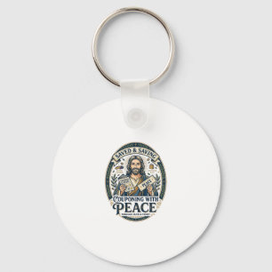 Llavero Camiseta de Jesús Cupón Ahorro Frugal Diseño Basad