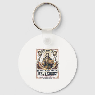 Llavero Camiseta de Jesús Surfing Fe Inspiradora