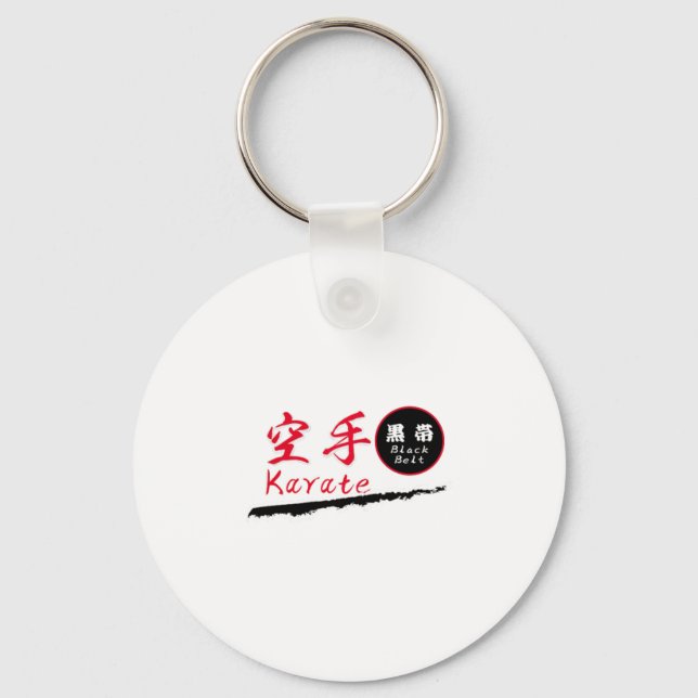 Llavero Camiseta de Karate Cinturón Negro  (Anverso)