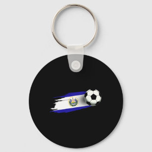 Llavero Camiseta de la bandera de El Salvador Equipo de fú