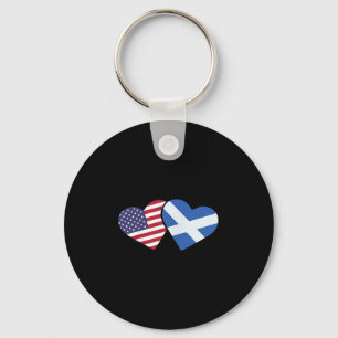 Llavero Camiseta De La Bandera De Escocia Usa Corazón Esco