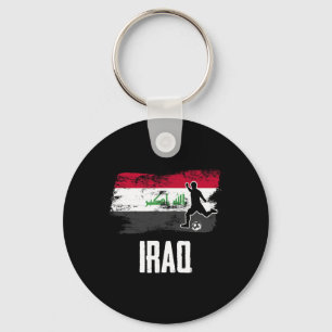 Llavero Camiseta de la bandera de Irak Equipo de fútbol ir