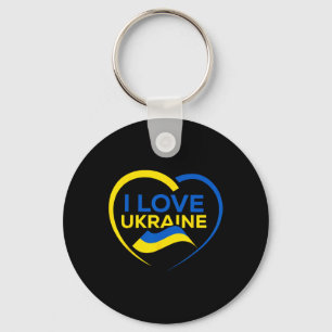 Llavero Camiseta de la bandera de Ucrania en apoyo a Ucran