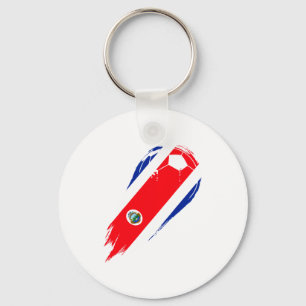 Llavero Camiseta de la bandera del país de fútbol de Costa