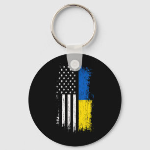 Llavero Camiseta de la bandera estadounidense ucraniana - 