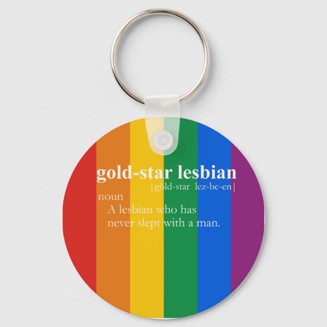 Llavero CAMISETA DE LA ESTRELLA DE ORO LESBIANA / Camiseta (Anverso)