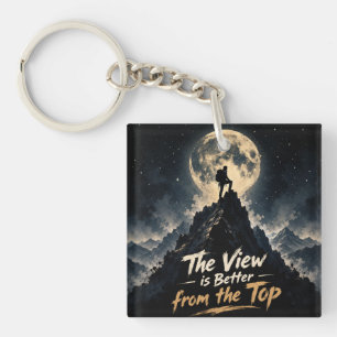 Llavero Camiseta de Luna de Escalada en Montaña Motivacion