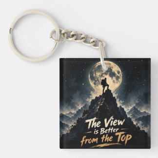 Llavero Camiseta de Luna de Escalada en Montaña Motivacion