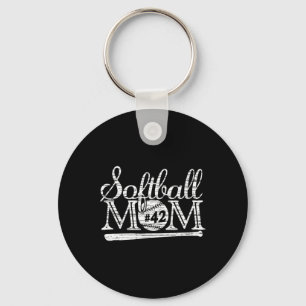 Llavero Camiseta de Mamá de Sóftbol #42 Jersey Jugadora Fa