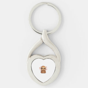 Llavero Camiseta de manga larga Kawaii Sloth Hearts Cute S