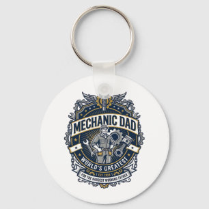 Llavero Camiseta de mecánico del día del padre Dad diverti