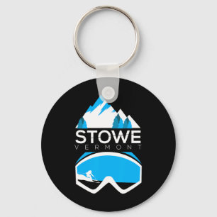 Llavero Camiseta de montaña cubierta de nieve para esquiar