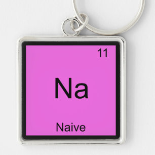 Llavero Camiseta de Na - Símbolo de Elemento de Química Di