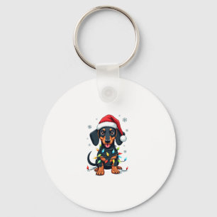 Llavero Camiseta de Navidad de árbol de perros Dachshund R