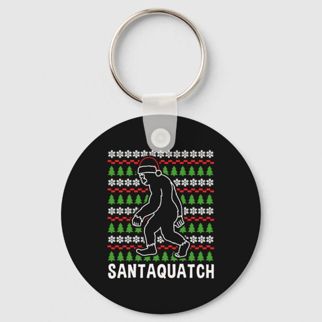 Llavero Camiseta de Navidad de Bigfoot (Anverso)