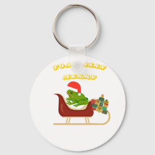 Llavero Camiseta de Navidad de Rana Totalmente Alegre