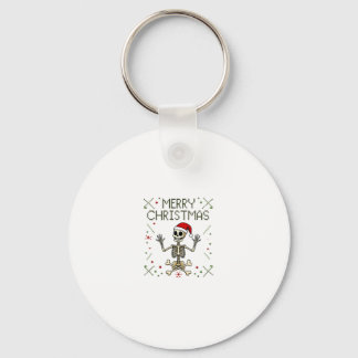 Llavero Camiseta de Navidad gótica cráneo feo rock