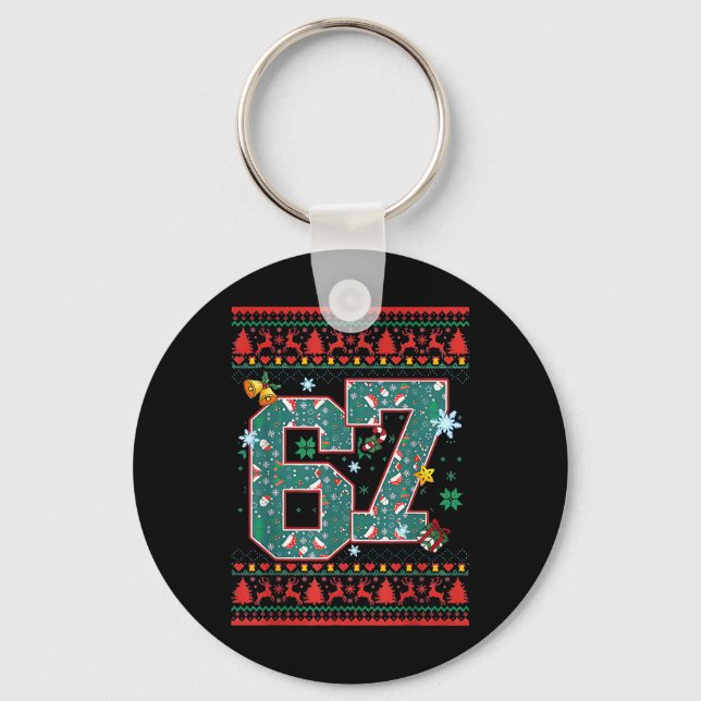 Llavero Camiseta de Navidad Retro 67 Meme  (Anverso)