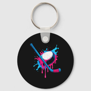 Llavero Camiseta de niño con palo de hockey y gota de hela