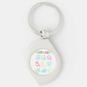 Llavero Camiseta de niño pequeño del día de Australia Anim