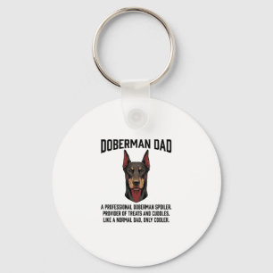 Llavero Camiseta de padre de Doberman grabado vintage aman