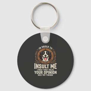 Llavero Camiseta de perro opinión divertida insulto