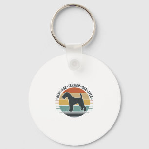 Llavero Camiseta de perro vintage del mejor papá de Fox Te