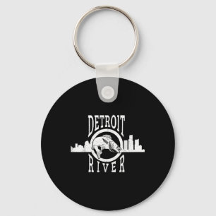 Llavero Camiseta de pesca de lucioperca del río Detroit pa