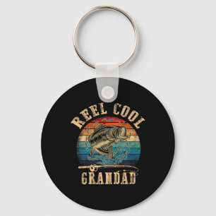 Llavero Camiseta de pesca de peces genial abuelo vintage D